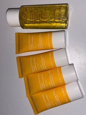 Clarins Yellow Tonic Moisturizing Balm - Body Tube and Clarins Toning Lotion